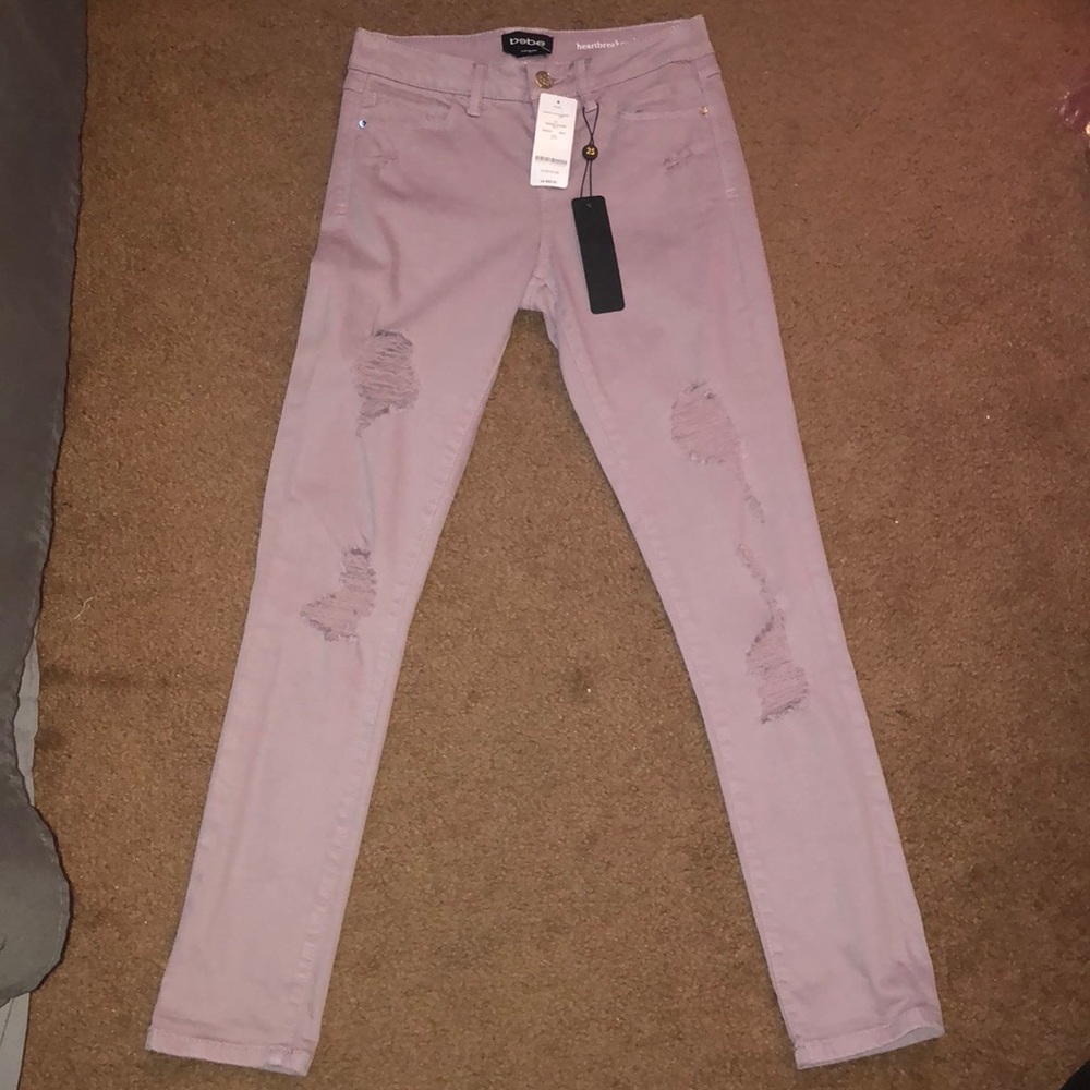 NWT Best Seller Lavender Heartbreaker Bebe Jeans